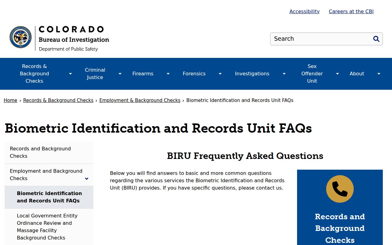 Lake County criminal case CBI record guidance