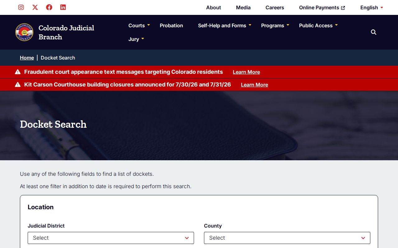 Lake County criminal court case docket search