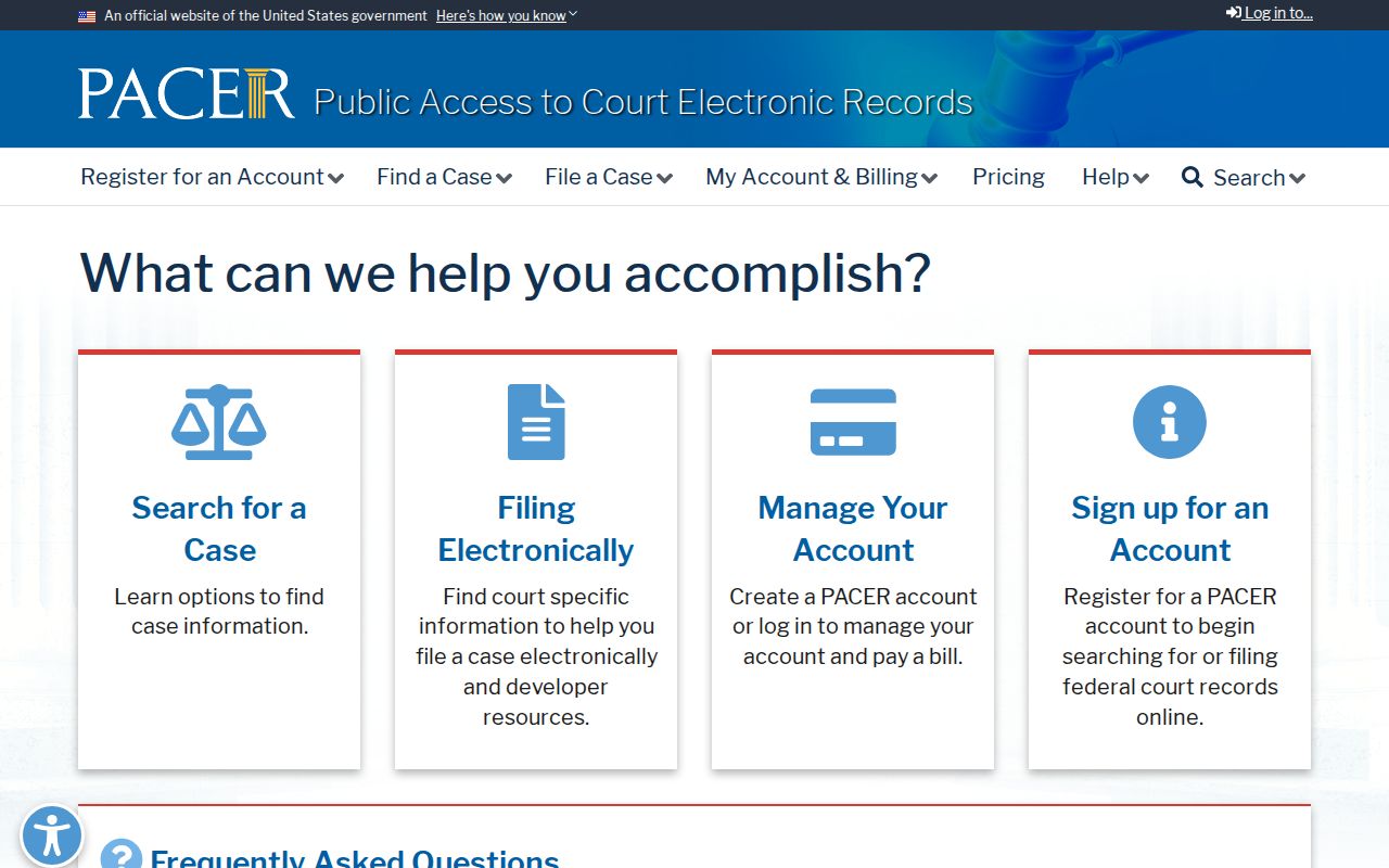 Lake County federal criminal court case PACER search