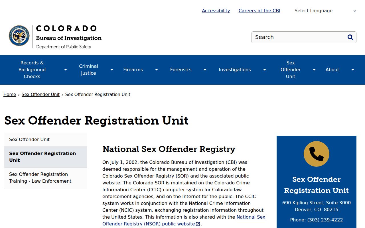 Lake County sex offender registry coverage rules